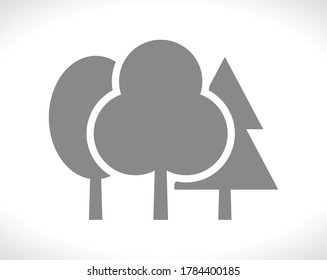 three trees park concept icon