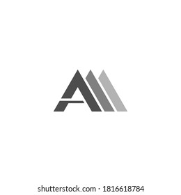 three triangle - letter a logo