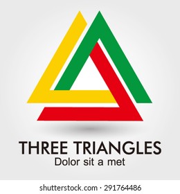 Three triangles logo element innovative and creative inspiration for business company.