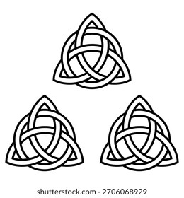 Three Triquetra Circle Logo Vector