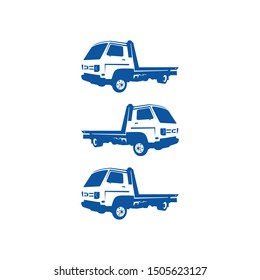 three trucks logo vector 