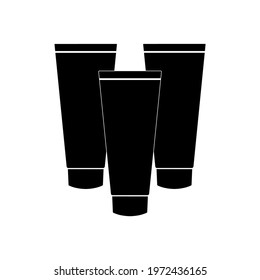 Three tubes for cosmetic procedures for beauty salons and home use. Vector image.