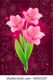 Three tulips