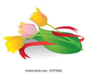 Three tulips