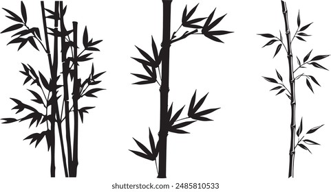 Three type bamboo tree art