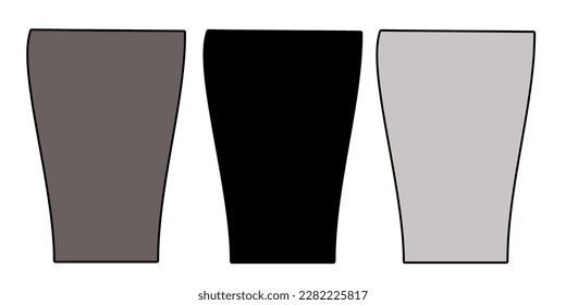 Three type of glasses line icons illustration on white background.