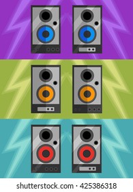 Three type of studio monitors