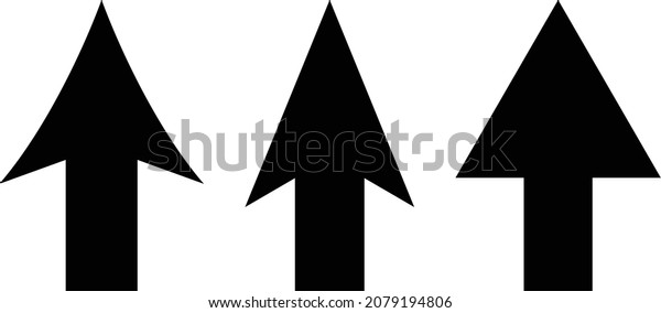 세 가지 유형의 화살표 아이콘 세트 스톡 벡터로열티 프리 2079194806 Shutterstock 9778