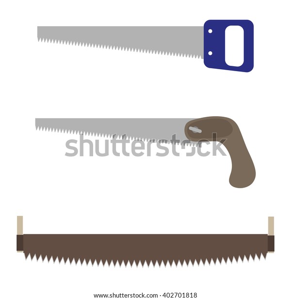 Three Types Hacksaw Vector Stock Vector 