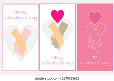 Drei Arten von Valentinenkarten