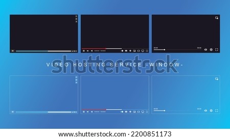 Three types of windows used in video sharing services