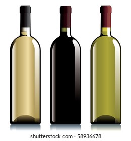 Three types of wines.
