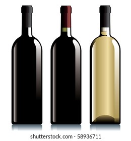 Three types of wines.
