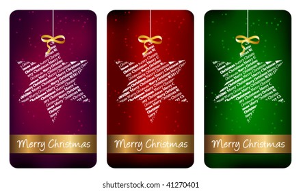 Drei typografische Weihnachtsmarken