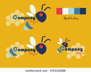 three unique bee Logo vector for all kind of business