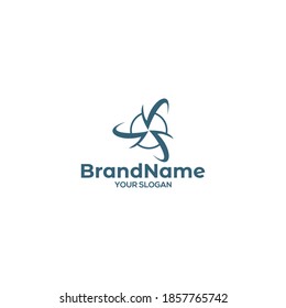 Vector de diseño de logotipo de tres símbolos de viento V