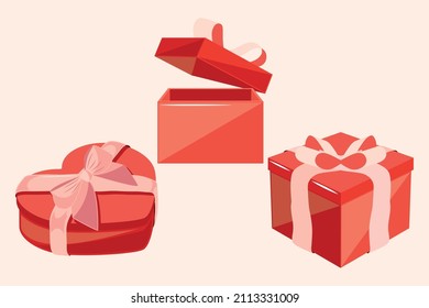 tres iconos de juego de días de San Valentín