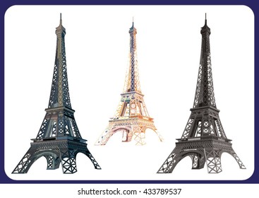 three variants of Eiffel tower
,