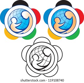 Three variants of the icon without background