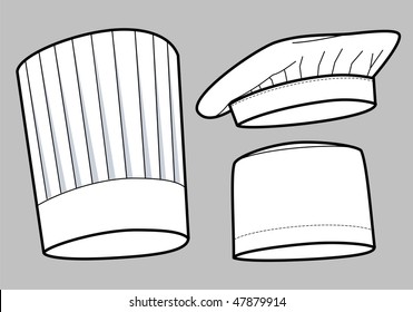 Three variants of special caps for the cook