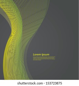 Three vector abstract banners with modern design element - outline flow. Element for website, presentation or poster. Editable thickness.