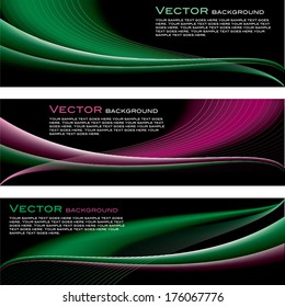 Three Vector Banners.