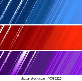 Three vector banners