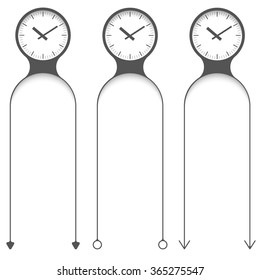 Three vector frames for your text and watches