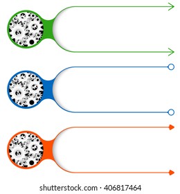 Three vector frames for your text and cogwheels
