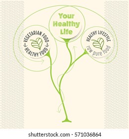 Three vector icons for theme healthy life