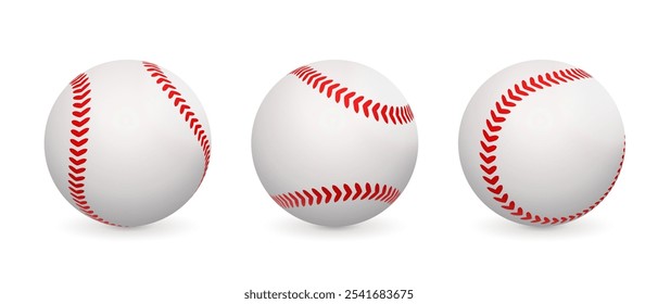 Three Vector Isolated Baseball Balls