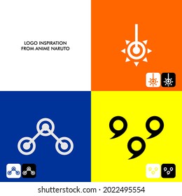 three vector logos about the Naruto anime this logo is inspired by a Japanese anime naruto this logo is very simple and easy to remember but the impression that is highlighted is elegant