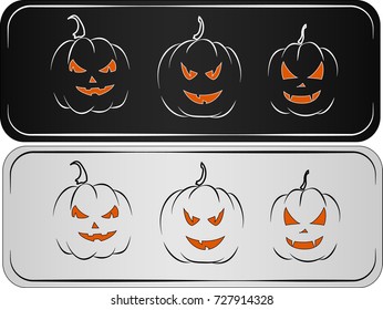three vector pumpkin
