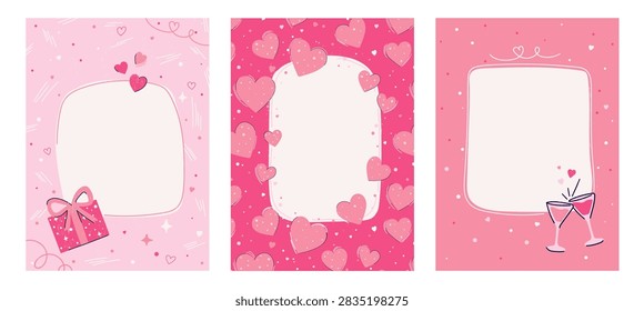 Tres bordes Plantilla Vector