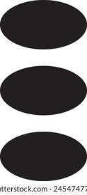 Three vertical dots menu black 