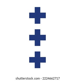 Three vertical dots menu pixelated RGB color ui icon. Kebab menu. Choice list. Simplistic filled 8bit graphic element. Retro style design for arcade, video game art. Editable vector isolated image