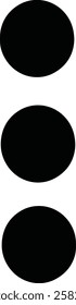 Three vertical ellipsis icons on a transparent background
