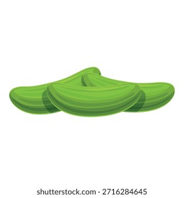 Tres vibrantes pepinos verdes están dispuestos en una composición superpuesta, creando una Imagen visualmente atractiva