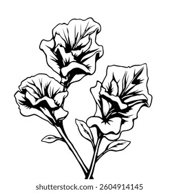 Three Vibrant Yellow Flowers in Bold Graphic Style
