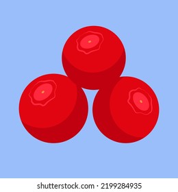 Three viburnum, illustration, vector, cartoon