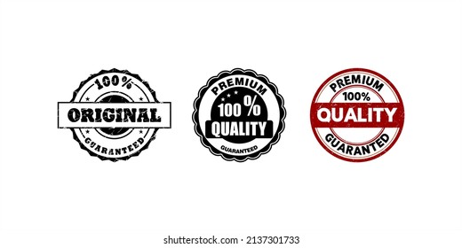 Drei Vintage-Kreis-Briefmarkendesign mit unterschiedlichem Text