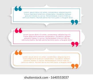 three vintage style quotes template design set