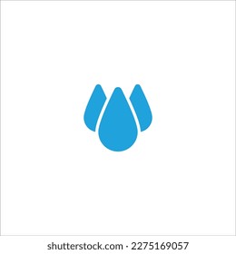 Tres gotas de agua o sangre en el icono vectorial. Símbolo de halcón líquido. Ilustración vectorial de material aislada en fondo blanco.