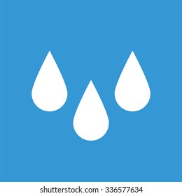 Three water drops icon. Rain icon. Weather forecast icon.