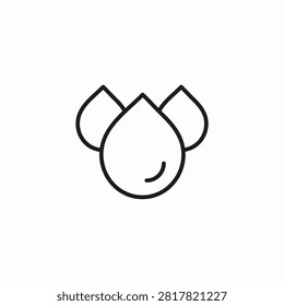 three water drops icon sign vector