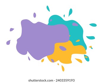 Three watercolor colors on a white background, suitable for banners 