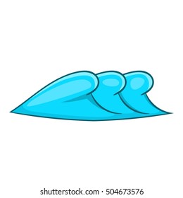 Three waves icon. Cartoon illustration of three waves vector icon for web