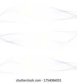 three waves vector abstract background