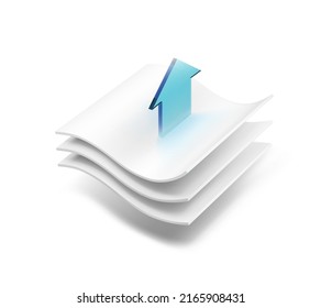 Three wavy layers with arrow. Great for the presentation of permeable materials. Vector illustration. Template for your product. EPS10.	 - Shutterstock ID 2165908431