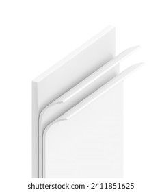 Three wavy layers with realistic shadows. Vector illustration isolated on white background. Great infographic for your product. EPS10.